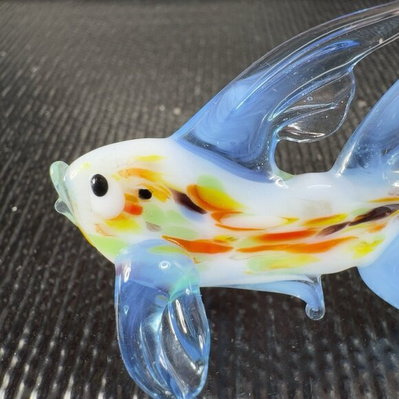 Venetian Art Glass Hand Blown Fish Hand Made Italian Glass Delicate Figurine VTG - Picture 2 of 10